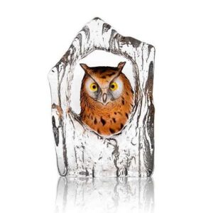 Maleras Eagle Owl crystal bird by Mats Jonasson