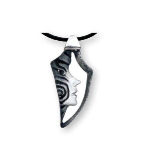 Maleras Amazona black necklace glass and silver
