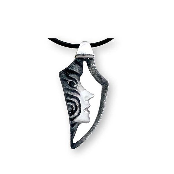 Maleras Amazona black necklace glass and silver