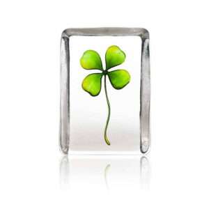 Four leaf Clover crystal object by Maleras