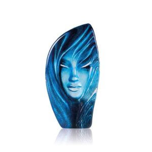 Maleras Masq Noviata blue glass sculpture