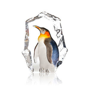 Penguin glass object by Mats Jonasson