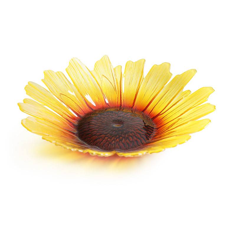 Maleras Sunflower glass bowls large in orange handmade in Sweden