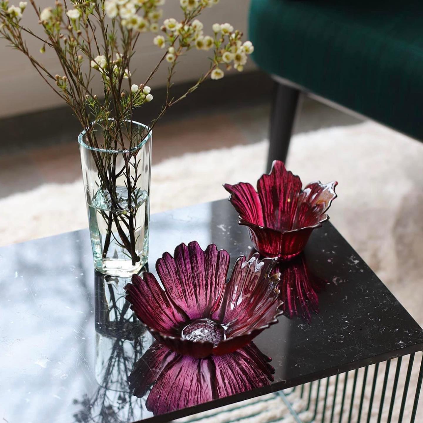 Malears Fleur glass bowls