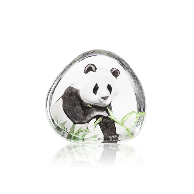 Panda glass object by Mats Jonasson for Maleras